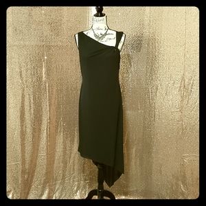 NWT - David Meister Black Asymmetrical Dress